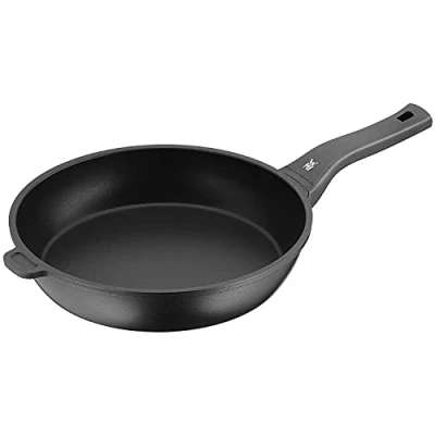 Abbildung von WMF Permadur Premium Schmorpfanne 28cm Induktion, mit Gegengriff, hoher Rand, Aluminium beschichtet, Kunststoffgriff Flammschutz