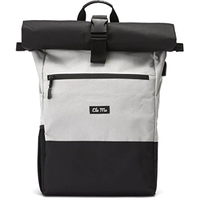 Abbildung von Ela Mo’s Rucksack Damen Herren Schön und Durchdacht für Uni Reisen Freizeit Job mit Laptopfach &amp; Anti Diebstahl Tasche Grau