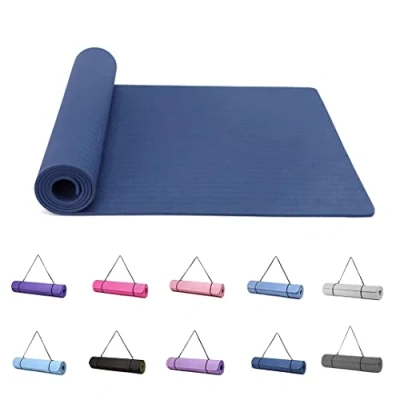 Abbildung von Good Nite Yogamatten Für Frauen Rutschfeste Strukturierte Oberflächen Gymnastikmatte Yoga Matte Dick 6 mm 10 Mit Tragegurt Tpe Übungsmatte Pilates Gymnastik (183X61cm)