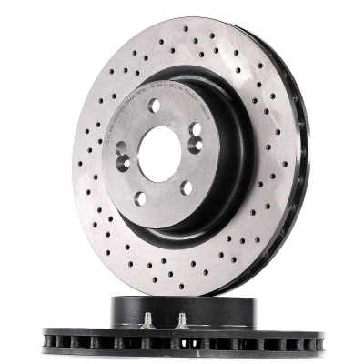 Abbildung von BREMBO XTRA LINE 09.8904.1X Bremsscheibe 312 28 5 gelocht/innenbel. beschichtet hochgekohlt mit Schrauben RENAULT: CLIO 3, MEGANE 2