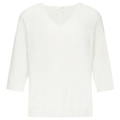 Abbildung von s.Oliver Langarmshirt, Damen, Größe: 36, Ecru