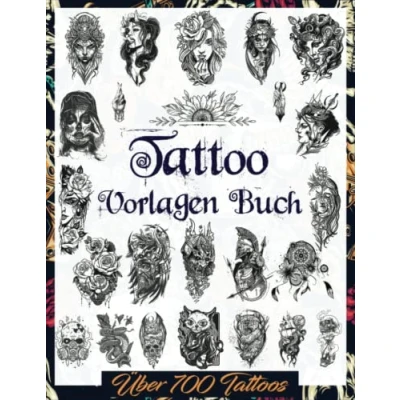 Abbildung von Tattoo Vorlagen Buch: Über 700 Inspirierende Ideen für Echte Tätowierer, Profis und Amateure. Originelle, Moderne Black and Grey Designs ... Amateure., Band 2)