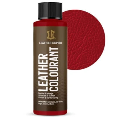 Abbildung von Sehr Deckend Wasser Lederfarbe Flammeco Rot 50 ml Leather Paint für Natur und ÖkoLeder Dye Ohne Alkohol alle Lederaccessoires Reißt oder Blättert Nicht ab