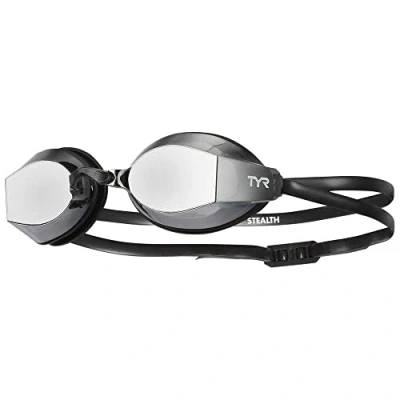 Abbildung von TYR Blackops Racing Mirrored Adult Goggles Unisex Schwimmbrillen, Größe: One Size, Metallic smoke