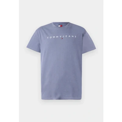 Abbildung von Tommy Jeans Linear LOGO TEE Tshirt basic, Herren, Größe: 44, Blue moment