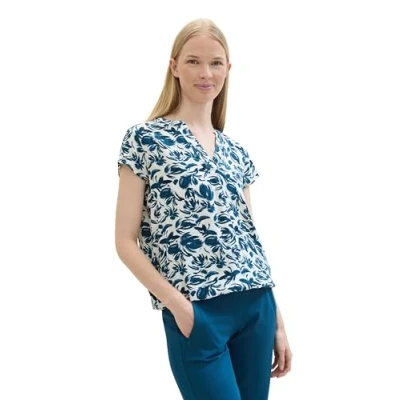 Abbildung von TOM Tailor Bluse, Damen, Größe: 34, Blue abstract floral design