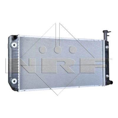 Abbildung von NRF 56093 Kühler, Motorkühlung Aluminium 864 437 23 mit Anbauteilen Kühlrippen gelötet