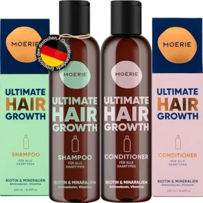 Abbildung von Mineralstoffshampoo &amp; Haarconditionerset Für Längeres, Dichteres, Volleres Haar Vegane Haarprodukte Parabenfreie Stoppen Sie den Haarausfall (Shampoo Conditioner)