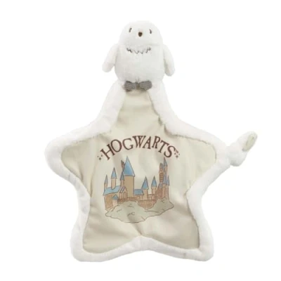 Abbildung von Rainbow Designs Harry Potter Hedwig Schmusetuch Weiche Plüsch Neugeborene mit Schneeeule Design Sternförmige Babydecke Hogwarts Illustration &amp; geknoteter Ecke für sensorisches