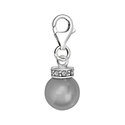 Abbildung von Quiges Charms Anhänger Perle Versilbert Damen Schmuck für Bettelarmband