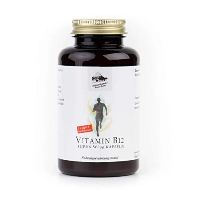 Abbildung von KRÄUTERHANDEL SANKT ANTON Vitamin B12 500 mcg Hochdosiert Laborgeprüft Deutsche Premium Qualität (185 Kapseln)