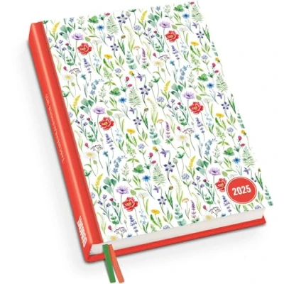 Abbildung von Lovely Flowers Taschenkalender 2025 Blumen Design Terminplaner mit Wochenkalendarium Format 11,3 x 16,3 cm