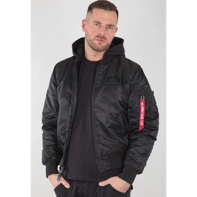 Abbildung von Alpha Industries MA1 ZH BACK Print Bomberjacke, Herren, Größe: 3XL, Black white