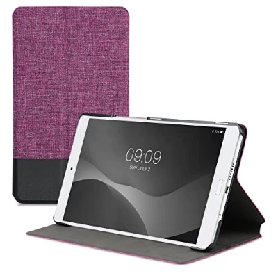 Abbildung von kwmobile Schutzhülle kompatibel mit Huawei MediaPad M3 8.4 Hülle Slim Tablet Cover Case Ständer Rosa Schwarz