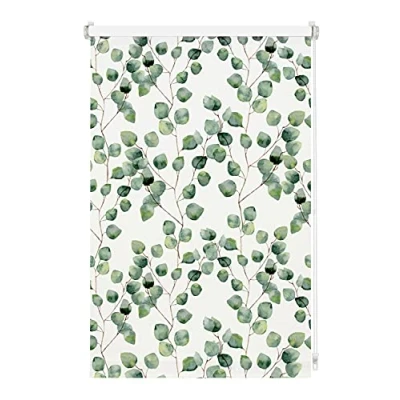 Abbildung von GARDINIA Rollo Digiprint Blackout Isabella zum Klemmen, Lichtundurchlässiges mit Digitaldruck, Alle Montage Teile inklusive, Weiß/Dekor, 110 x 150 cm (BxH)