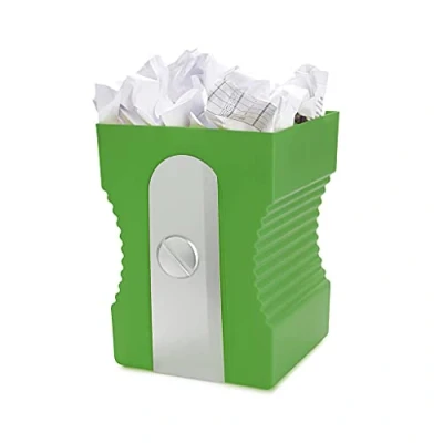 Abbildung von balvi Papierkorb Sharpener Farbe Grün Originell und lustig In Form eines Bleistiftspitzers Kunststoff