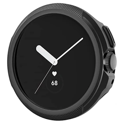 Abbildung von Spigen Liquid Air Hülle Kompatibel mit Google Pixel Watch 3 41mm (2024) / 2 (2023) 1 (2022) Schwarz
