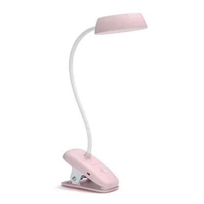 Abbildung von PHILIPS LED Tischleuchte Donutclip, 2,3W, flexibel formbar, kühlweißes Licht (4.000K), dimbar, pink