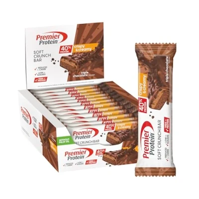 Abbildung von Premier Protein Soft Crunch Bar 40% Triple Chocolate 12x40g Hoher Proteingehalt + Low Sugar Palmölfrei