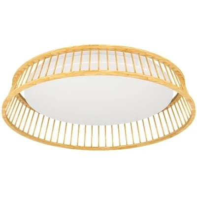 Abbildung von Eglo 900797 Deckenleuchte LUPPINERIA Holz, Stahl braun, weiss LED 20W 3000K Ø45cm