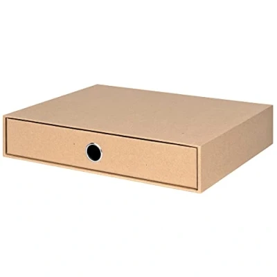 Abbildung von Rössler Papier 1524452620 S.O.H.O. Schubladenbox für DIN A4, mit Griffloch, Kraft, 343 x 250 65 mm, 1 Stück
