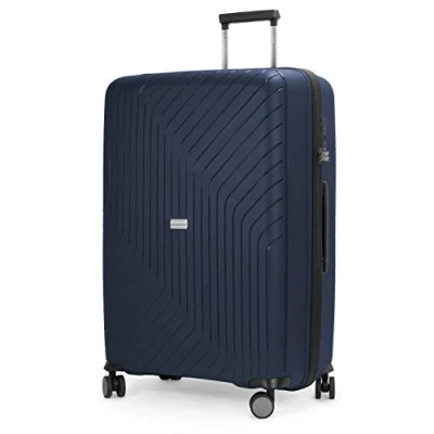 Abbildung von HAUPTSTADTKOFFER TXL Großer Hartschalen Koffer, TSA, 4 Doppel Rollen, Trolley, Rollkoffer, Reisekoffer, EXTRA LEICHT, Volumenerweiterung, 76 cm, 120 Liter, Dunkelblau