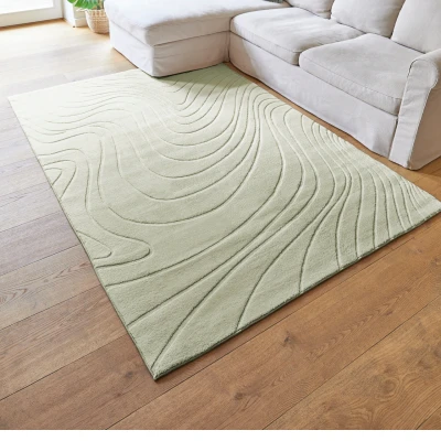 Abbildung von Andiamo Teppich "Dale" rechteckig 10 mm Höhe Uni Farben, Hoch-Tief-Struktur, Carving-Effekt, Wohnzimmer