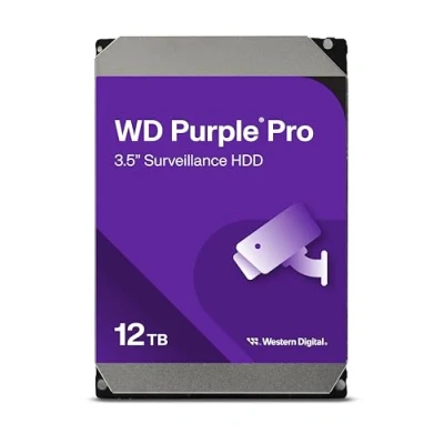 Abbildung von WD Purple Pro 12 TB Interne Festplatte 3,5 Zoll OptiNAND, 550 TB/Jahr Workload Rate, 256 MB Cache, 7.200 U/min, AllFrame KI Technologie
