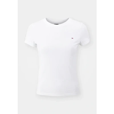Abbildung von Tommy Jeans SLIM C NECK TEE Tshirt basic, Damen, Größe: 36, White