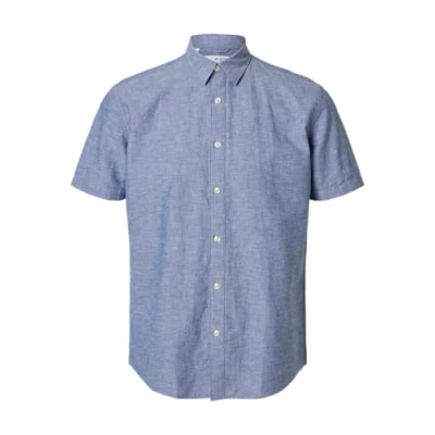 Abbildung von Selected Homme Slhregnew Hemd, Herren, Größe: XS, Medium blue denim