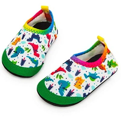Abbildung von Yorgou Baby Strandschuhe Schwimmschuhe Badeschuhe Wasserschuhe Schnelltrocknende Aquaschuhe rutschfest Barfuss Schuh für Kinder Beach Pool, Flamingo / Violett, 21/22 EU