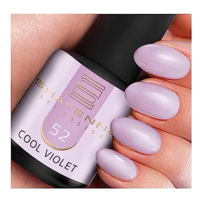 Abbildung von SHAYENNE Shellac Gel Nagellack 15 ml für UV LED Lampe 52 Cool Violet Lila MADE in GERMANY Nail Polish for Lamp Nagel Lack Gellack Nagelgel