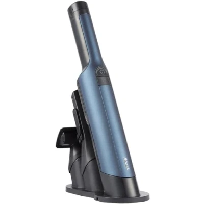 Abbildung von Shark WandVac 2.0 kabelloser Mini Handstaubsauger, klein und leicht, leistungsstarker Akku Handstaubsauger mit Staubpinsel/Fugendüse Multi Oberflächen Aufsatz, Ladestation, Blau WV270EU