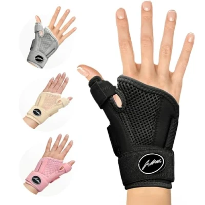 Abbildung von Dr. Arthritis Von Ärzten Entworfen Handgelenk Bandage, Daumenbandage Links/Rechts, Handgelenkstütze mit Daumenschiene/Stabilisierende Handgelenkbandage Daumenortthese [Schwarz, Einzelpack]