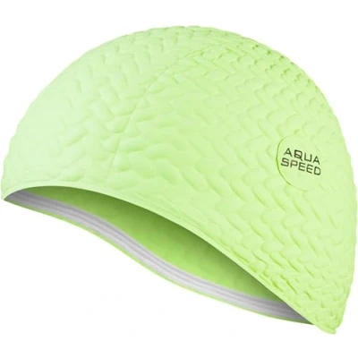 Abbildung von Aqua Speed Badehaube Frauen Badekappe Mädchen Lange Haare Damen Schwimmmütze dick warm Schwimmkappe Women Swimming Cap for Long Hair Latexkappe Grün Bombastic Tic Tac