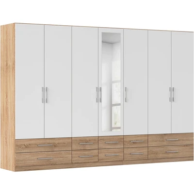 Abbildung von rauch Kleiderschrank "Schrank Garderobenschrank Mehrzweckschrank Schlafzimmer HERSBRUCK" 3 verschiedene Ausstattungen BASIC/CLASSIC/PREMIUM (inkl. SOFT-CLOSE), mit großzügigen Schubladen sowie Spiegeltüren MADE IN GERMANY