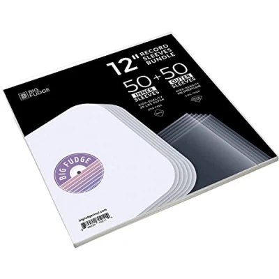 Abbildung von BIG FUDGE Vinyl Schutzhüllen 50 Innenhüllen &amp; Außenhüllen für 12 Inch Schallplatten LP Hüllen Antistatisch Transparent Säurefreie Sleeves Plattenhüllen
