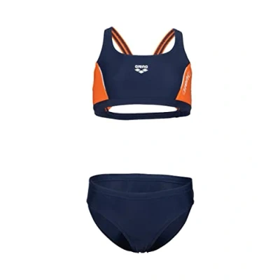 Abbildung von ARENA Mädchen G Thrice Jr Two Pieces R Bikini, Navy mango white, 128 EU