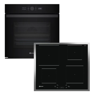 Abbildung von BAUKNECHT Backofen-Set "BBI4S8HM1SK" mit Teilauszug Set, 2 Stk. tlg. AirFry-Funktion die gesündere Alternative zur Fritteuse