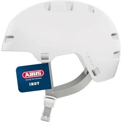 Abbildung von ABUS Fahrradhelm INDY Dirt Helm für Dirt, Skate, Slope und MTB mit optimierter Stoßdämpfung Jugendliche Erwachsene Größe M, Weiß