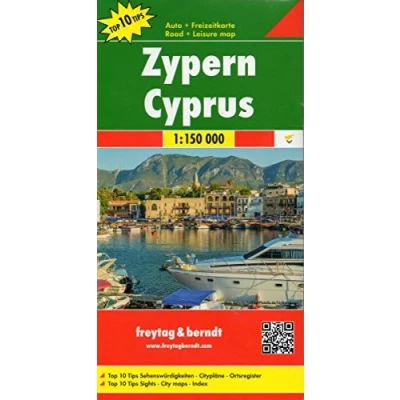 Abbildung von Zypern, Autokarte 1:150.000, Top 10 Tips: Tips Sehenswürdigkeiten, Citypläne, Ortsregister