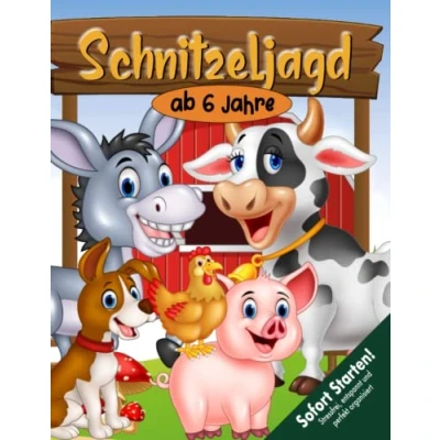 Abbildung von Schnitzeljagd Kindergeburtstag ab 6 Jahre: Lustiges Bauernhof Schatzsuche Kinder Partyspiel zum Sofort Starten und Spaß haben für Vielbeschäftigte (Bravo Schatzsuche)