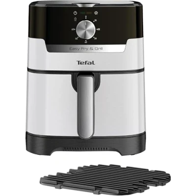 Abbildung von Tefal EY501A Easy Fry &amp; Grill Heißluftfritteuse 4,2 L Fassungsvermögen 2 in 1 Technologie Extra Crisp energiesparend Timer Nube, Weiß
