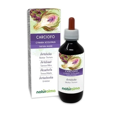 Abbildung von Artischocke (Cynara scolymus) Blätter Alkoholfreier Urtinktur Naturalma Flüssig Extrakt Tropfen 200 ml Nahrungsergänzungsmittel Veganer