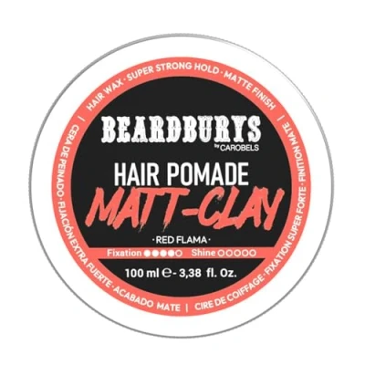 Abbildung von Beardburys Matte Hair Clay für Männer, extremer Halt und mattes Finish, Styling auf Wasserbasis makellosen Style, der den ganzen Tag hält, 100 ml