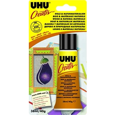 Abbildung von UHU Spezialkleber Creativ&#039; für Holz &amp; Naturmaterialien, schnell abbindend und lösungsmittelfrei, transparent, 38 ml