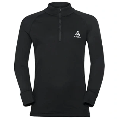 Abbildung von Odlo Kinder Funktionsunterwäsche Langarm Shirt mit Reißverschluss ACTIVE WARM ECO, black, 128