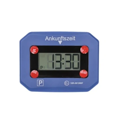 Abbildung von cartrend Digitale Parkuhr fürs Auto, elektronische Parkscheibe mit KBA Zulassung, automatische Ankunftszeit, Display, zuverlässig, inklusive Batterie und 3M Klebepads