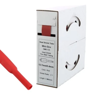 Abbildung von 5m Schrumpfschlauch 12,7mm &gt; 6,4mm rot