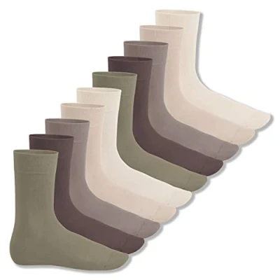 Abbildung von Footstar Herren &amp; Damen Baumwollsocken (10 Paar) Klassische Socken aus Baumwolle Everyday! Naturtöne 47 50